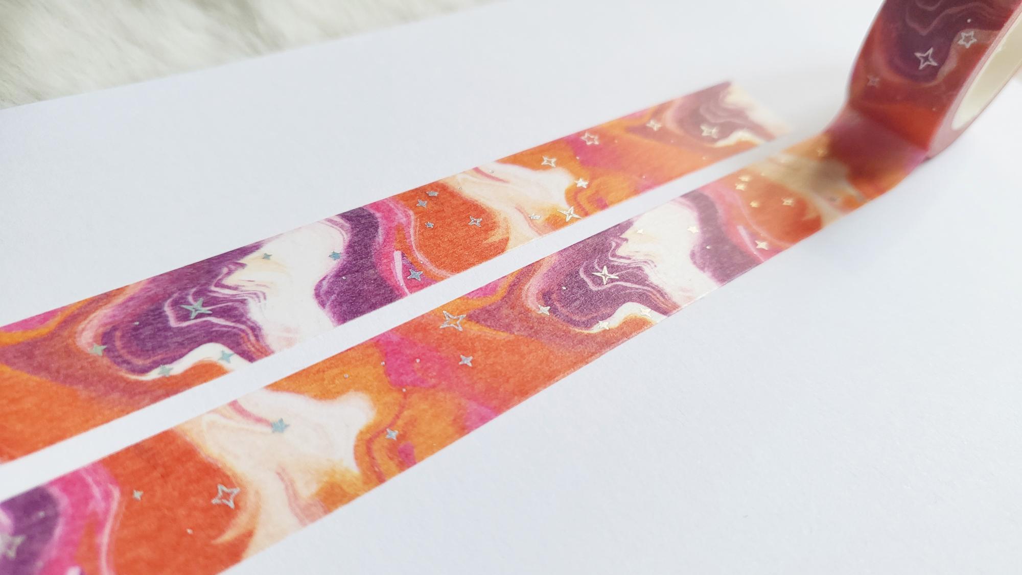 Washi Tape Marmor Rot Lila